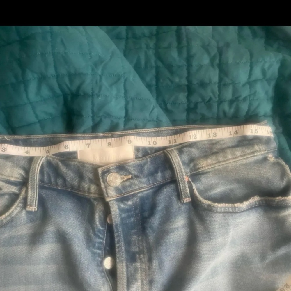 MOTHER Light Blue Button-Fly Denim Shorts - Picture 3 of 3